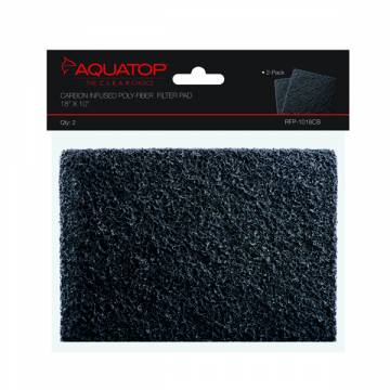 AQUATOP RFP-1018CB 18 Inch by 10 Inch 2 Pack Carbon Infused Filter Pads