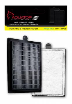 AQUATOP PFE6-RCI Replacement Filter Inserts with Activated Carbon for PFE-6