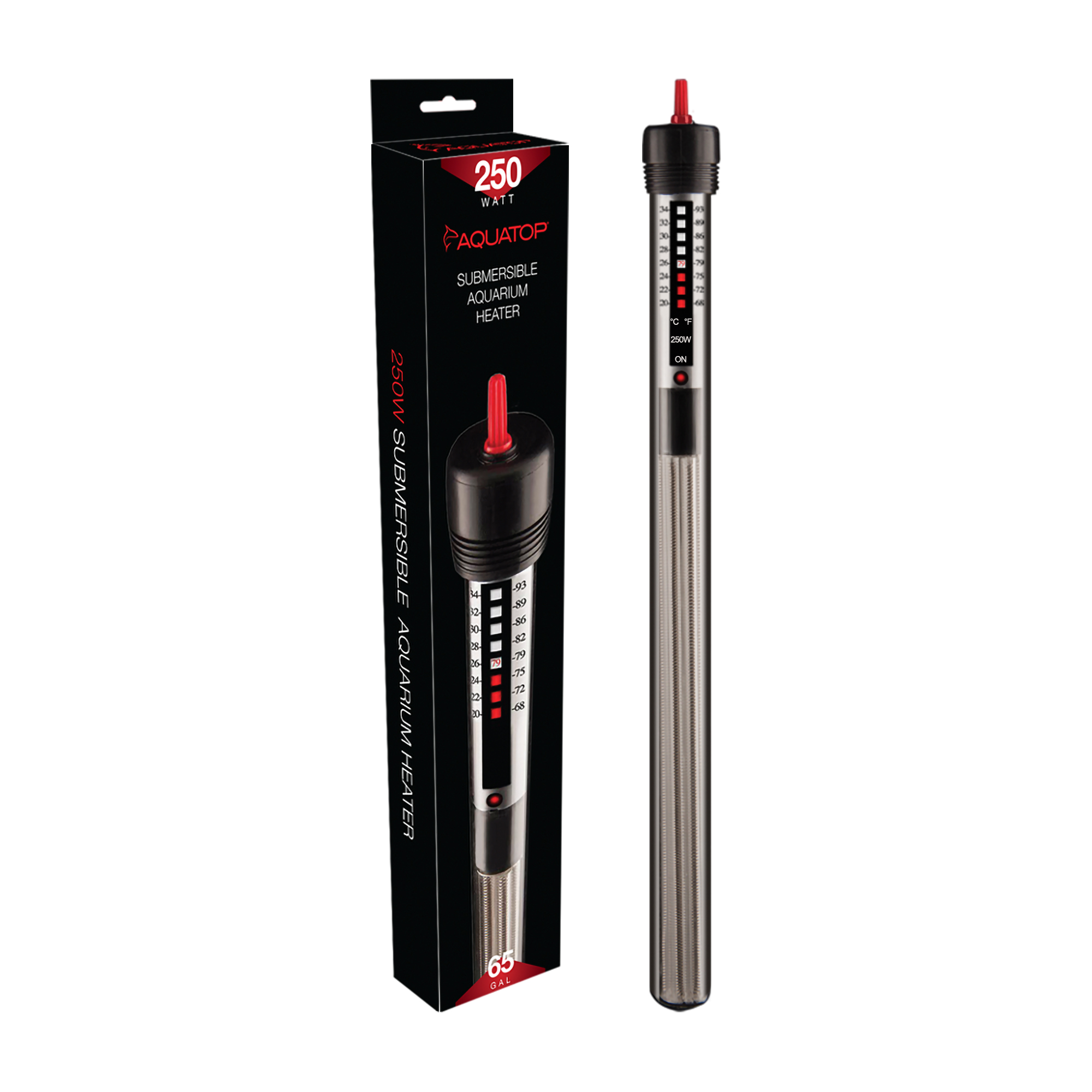GH-250W 250-Watt Submersible Aquarium Glass Heater | Aquatop