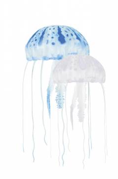 AQUATOP JF-02BC Blue and Clear Floating Jellyfish Decor 2pk