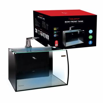 AQUATOP BFT-08 8 Gallon Vertical Bowfront Desktop Glass tank with Integrated Filtration