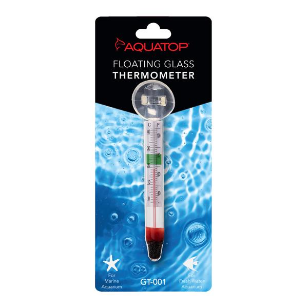 AQUATOP GT-001 Floating Glass Aquarium Thermometer with Suction