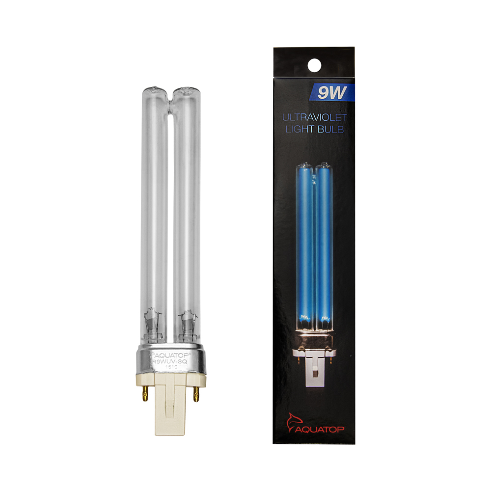 AquaTop CF400 Premium Compatible 9W UVCP-9 OEM Quality 9 Watt Lamp G23 Base CF500 UV Bulb for UVE9 Guaranteed for One Year 