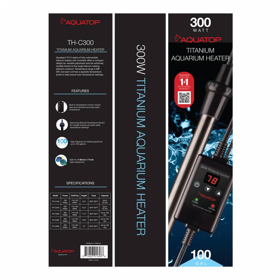 Tetra - HT300 - Aquariumverwarming - Zwart - 300W - Voor Aquaria tot