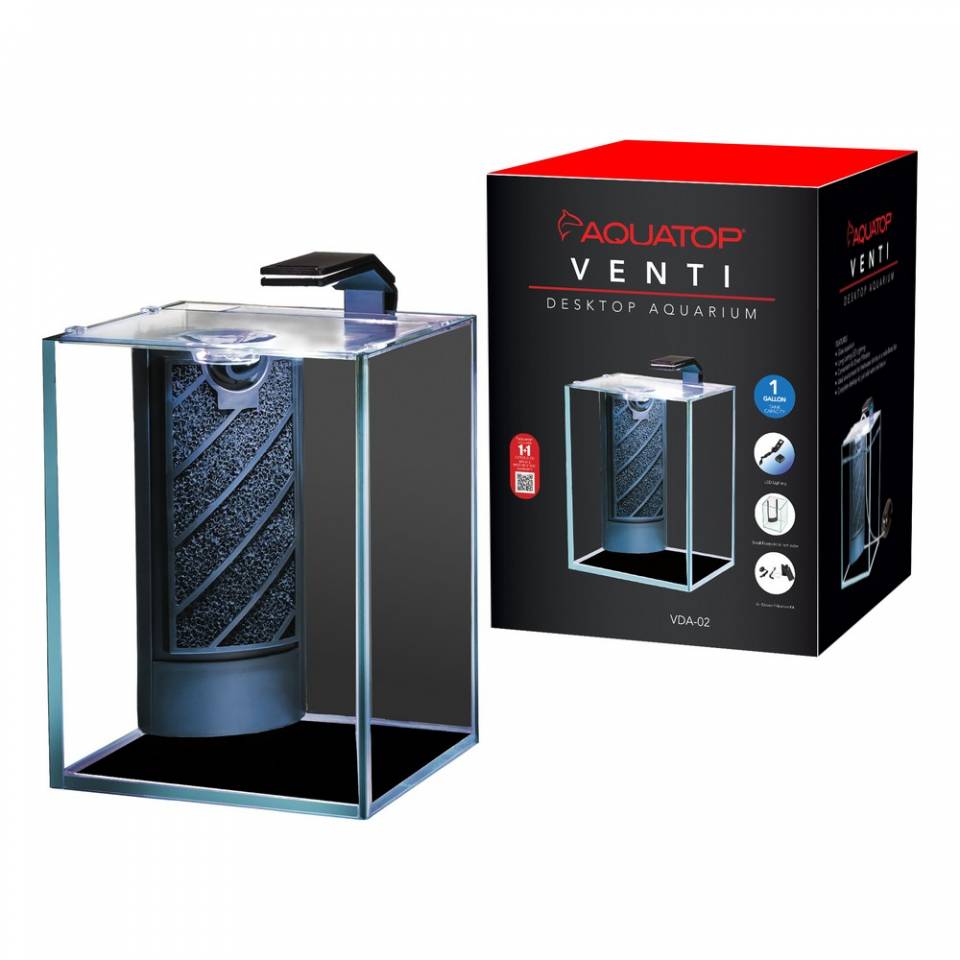 Venti 1-Gallon Professional Showcase Glass Aquarium Kit