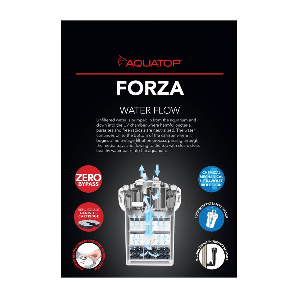FZ9 FORZA 450 GPH Canister Filter w/ 9W UV Sterilizer | Aquatop FZ9 FORZA 450 GPH Canister Filter w/ 9W UV Sterilizer | Aquatop
