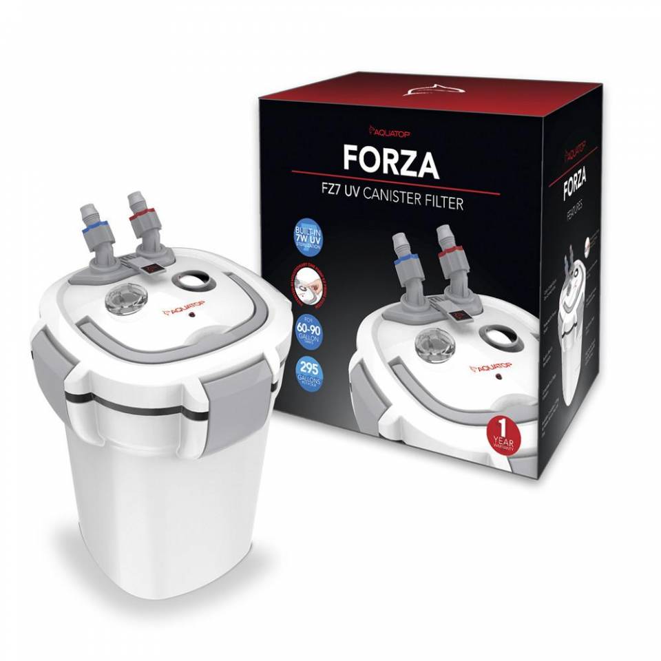 AQUATOP FZ7 FORZA 295 GPH Canister Filter w/ 7W UV Sterilizer