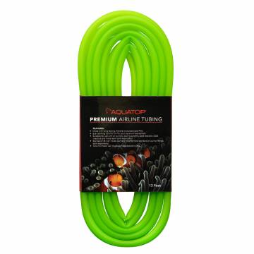 Aquatop Airline Tubing, 13 feet (4-meter), Neon Green, 1/8" Inside Diameter, AT-4NG