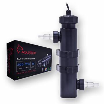 AQUATOP E-18 Eliminator Series In-Line UV 18W Sterilizer Handles up to 750 GPH