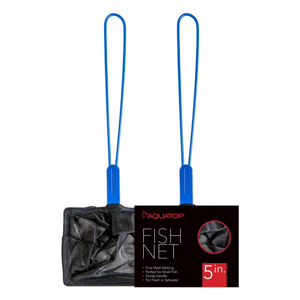 AQUATOP 5" Fine Mesh Aquarium Fish Net with 10-inch Handle, AQ-FN05F AQUATOP 5" Fine Mesh Aquarium Fish Net with 10-inch Handle, AQ-FN05F