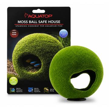 Aquatop Moss Ball Safe House Aquarium Hideaway – Large (5.1" x 4.7" x 5.1"), HMB-LG
