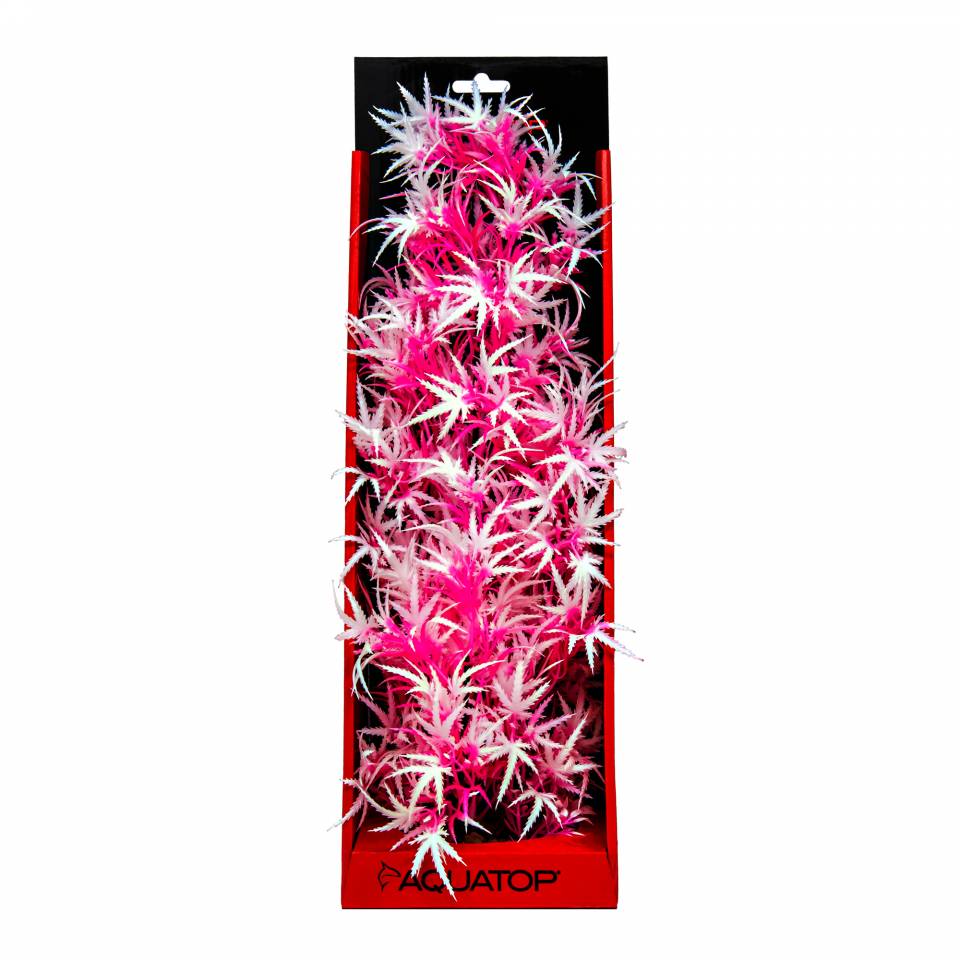 16-Inch Pink Frost Vibrant Fluorescent Cannabis Plant | Aquatop