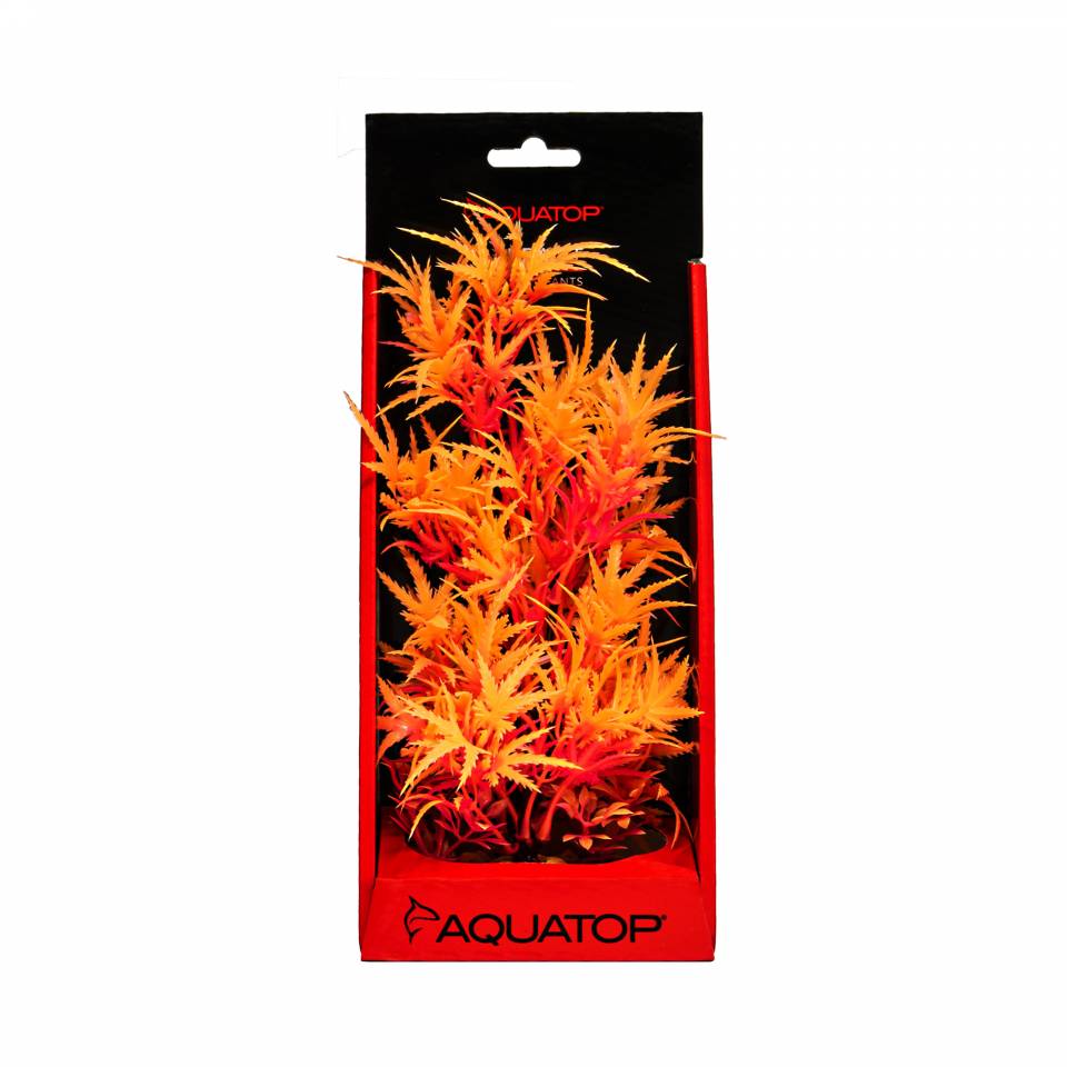 10-Inch Tangerine Vibrant Fluorescent Cannabis Plant | Aquatop