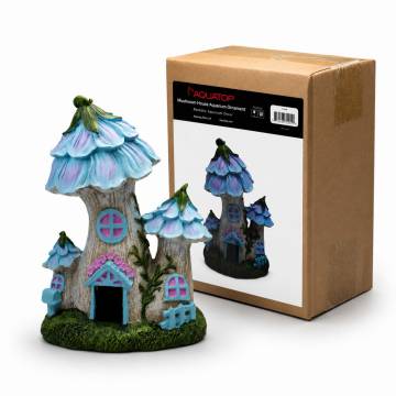 Aquatop Mushroom House Aquarium Ornament – Fantasy Fish Decor