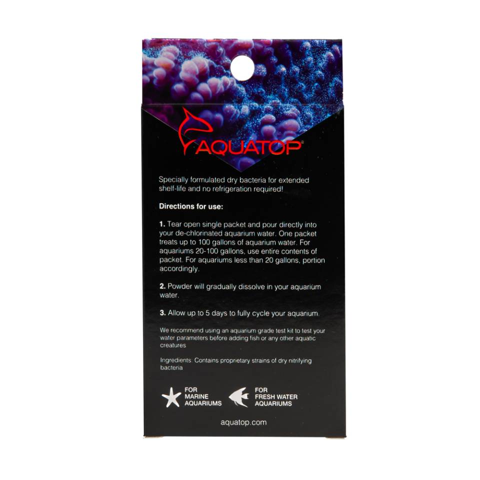 AQUATOP NB-CRT NitroBoost Dry Nitrifying Bacteria - 6 Packets Per