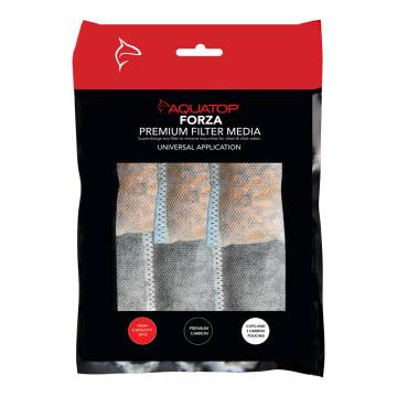 Forza Premium Filter Media - Carbon & GFO Media Pack - 6 Ready-to-Use Universal Fit Pouches FZ-PM3