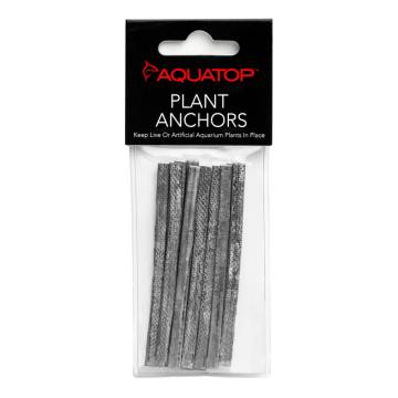 AQUATOP Plant Weight Anchors (Set of 10) - Soft Metallic Strips for Securing Aquarium Plants PA-10