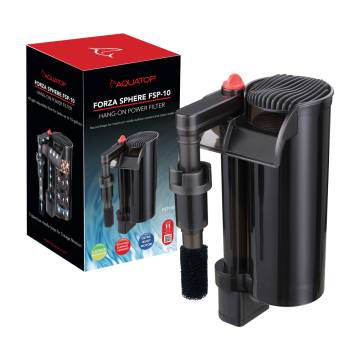 AQUATOP Forza Sphere Hang-On Power Filter 3W w/ Vortex Skimmer, 42-gph for 10-Gal Aquariums