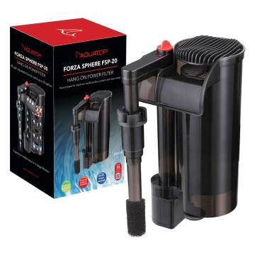 AQUATOP Forza Sphere Hang-On Power Filter 5W w/ Vortex Skimmer, 85-gph for 20-Gal Aquariums