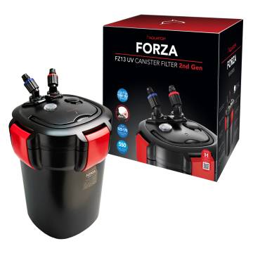 AQUATOP Forza Canister Filter - 13W UV - 550 GPH Flow Rate - Ideal for 125-175-Gal Tanks, FZ13