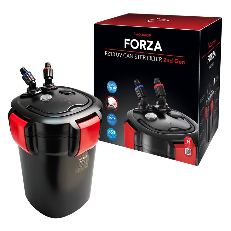 FZ13 FORZA 550 GPH Canister Filter w/ 13W UV Sterilizer | Aquatop