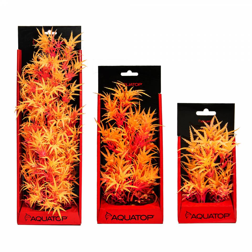 10-Inch Tangerine Vibrant Fluorescent Cannabis Plant | Aquatop
