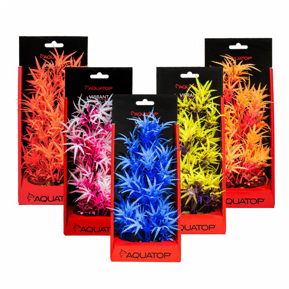 10-Inch Blue Vibrant Fluorescent Cannabis Plant | Aquatop