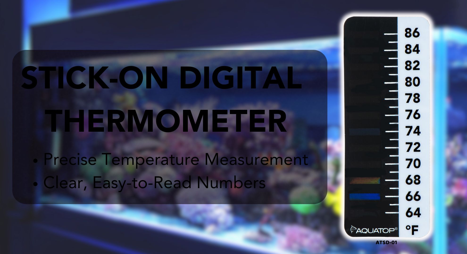 Aquatop Stick-On Digital Thermometer: Precise Temperature Monitoring for Your Tank
